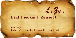 Lichtneckert Zsanett névjegykártya